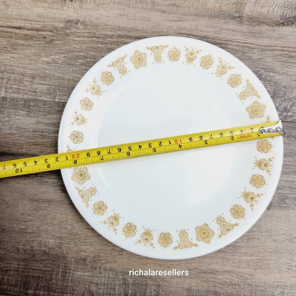 Corelle Butterfly Gold 8.5" Salad Plates Lot of 3 Corning Vintage - Picture 5 of 6